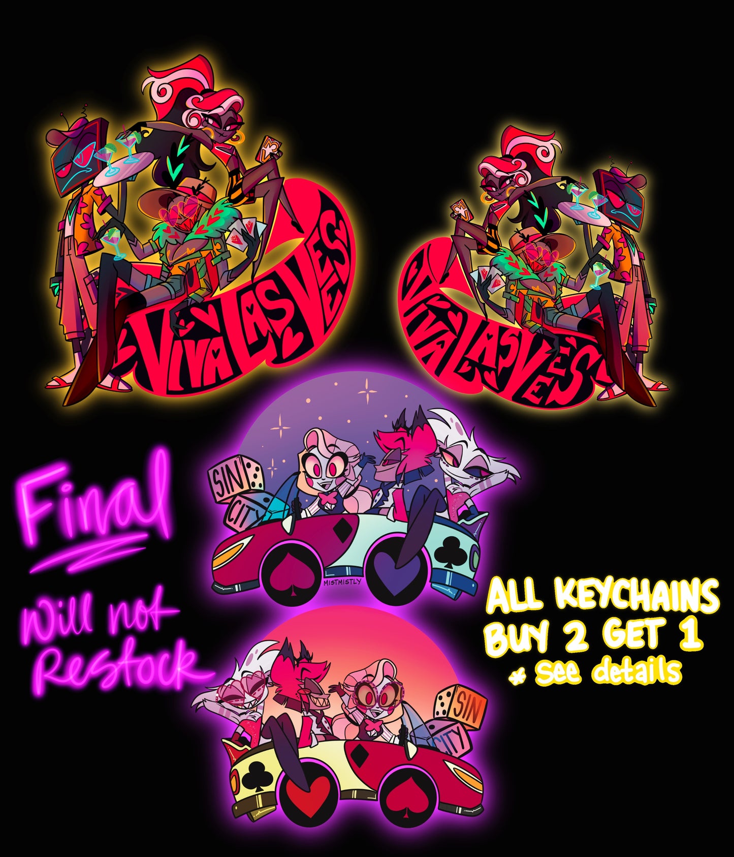Sin City Acrylic Keychain